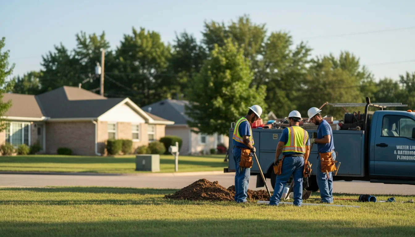 Residential water line and bathroom plumbing service in Norvelt, PA